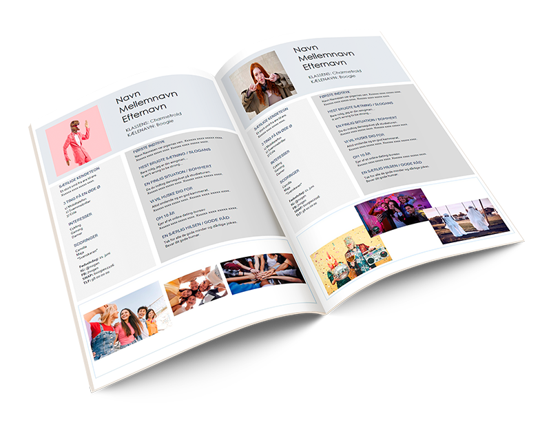 A5 blå bog skabelon